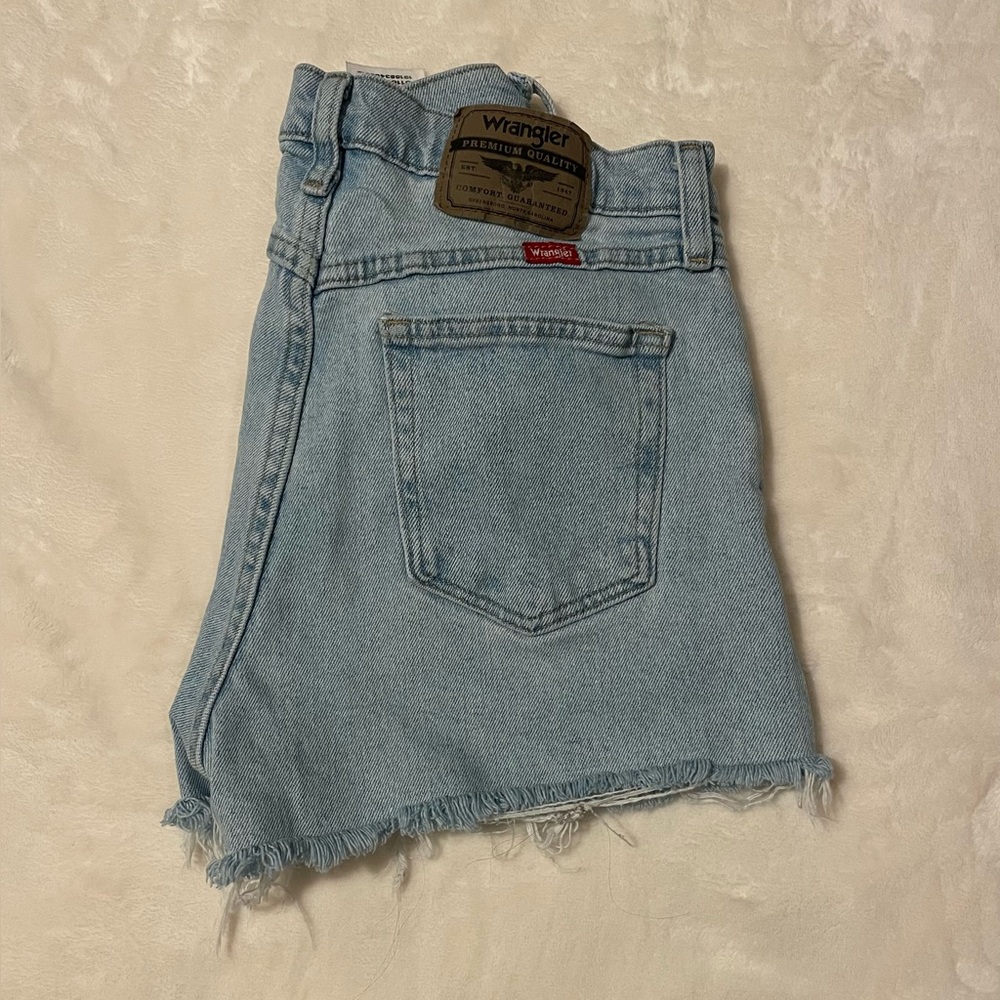 Wrangler Sky Blue Denim Cutoff Shorts